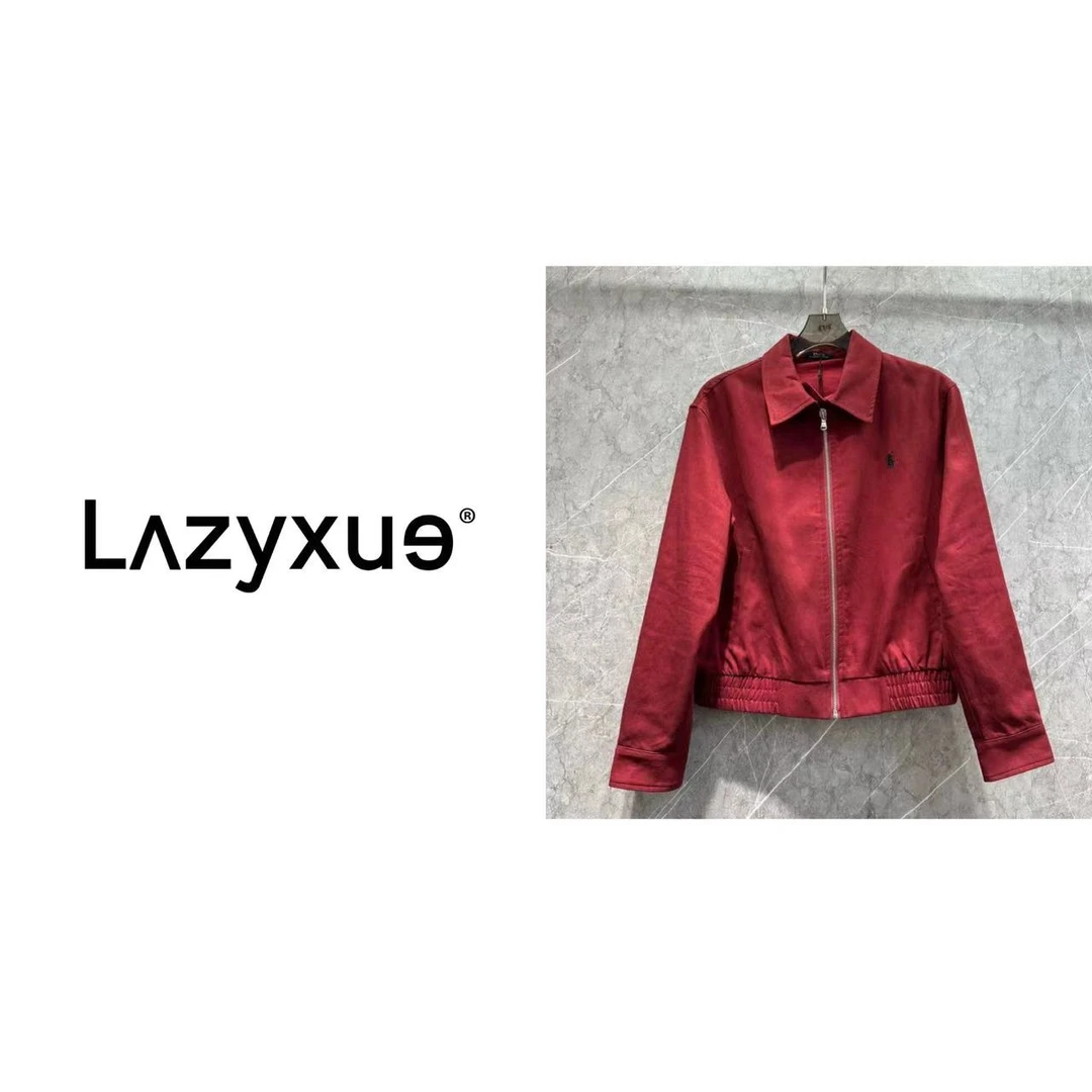 LAZYXUE薛懒懒/“old money”高密天丝棉混纺刺绣复古夹克外套 1164