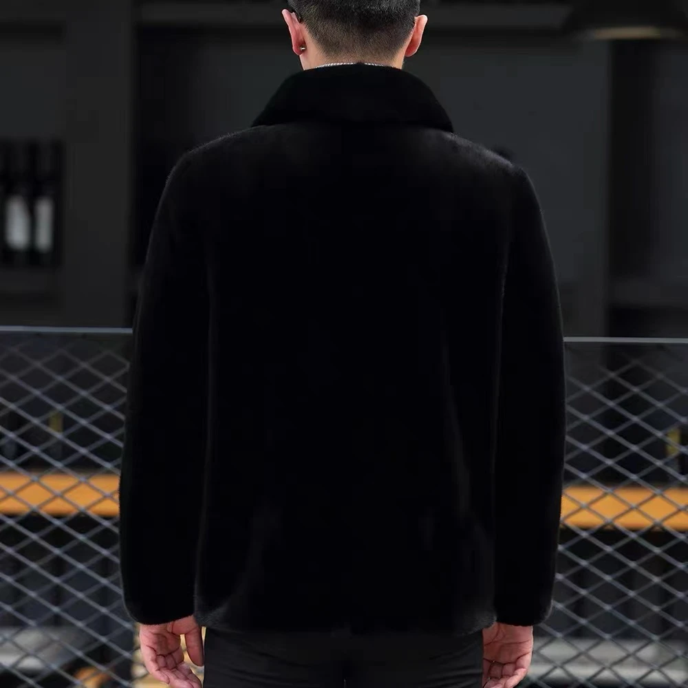 【新疆包邮】时尚外套黑色商务翻领立领冬季休闲【23870】