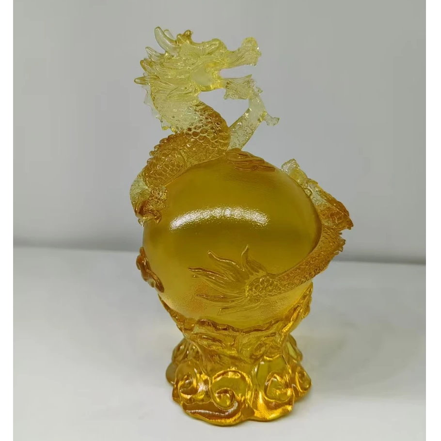 龙冠全球琉璃摆件，商务办公书房送礼学生升职友情往来东方情怀