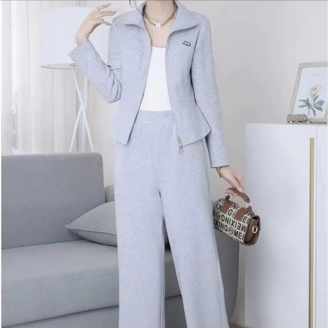 燕妮雅姿秋季新款气质时尚简约百搭修身显瘦休闲套裤女T911