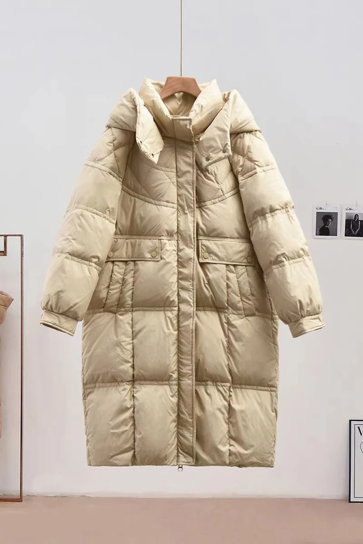 燕妮雅姿中长款羽绒服女冬装新款百搭休闲高端外套Y813