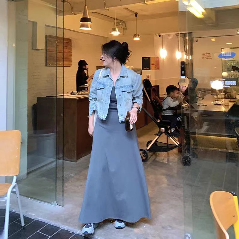 微胖mm黑色吊带裙女夏季高级感法式连衣裙2024新款设计感显瘦长裙