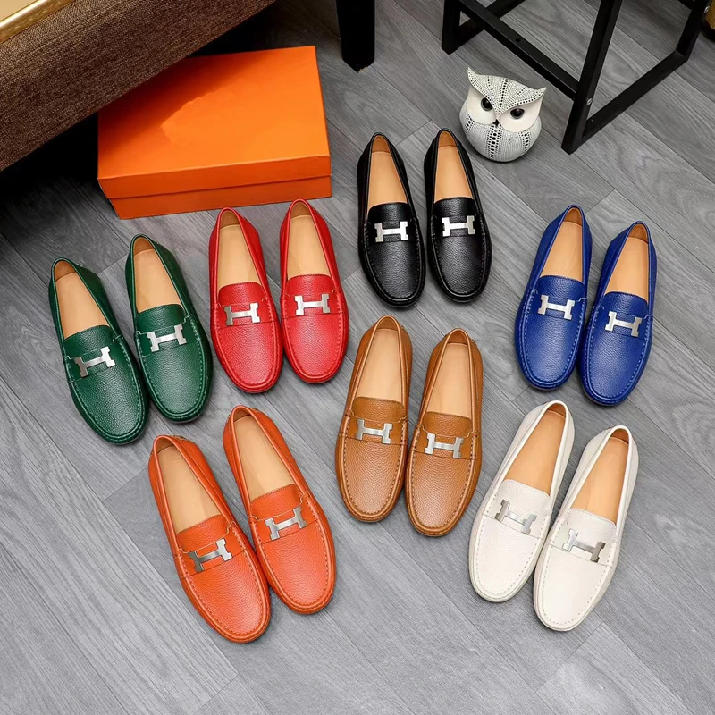 2025春夏高端爆款男士真皮透气百搭潮流时尚豆豆鞋轻奢休闲驾车鞋