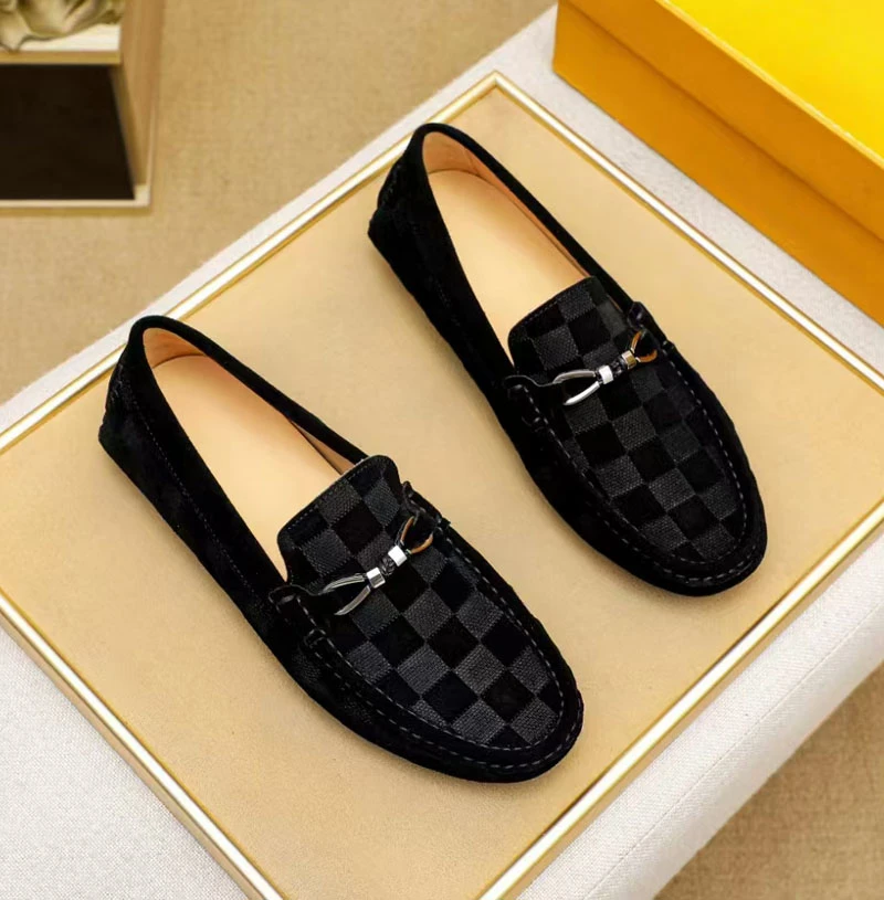 欧洲站春夏新款男鞋2025爆款男士豆豆鞋时尚百搭反绒一脚蹬驾车鞋