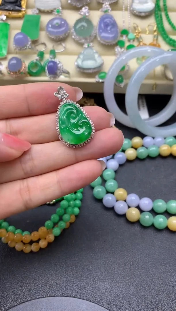 【闪购商品】翡翠颈饰18K金镶嵌199-中国好珍宝