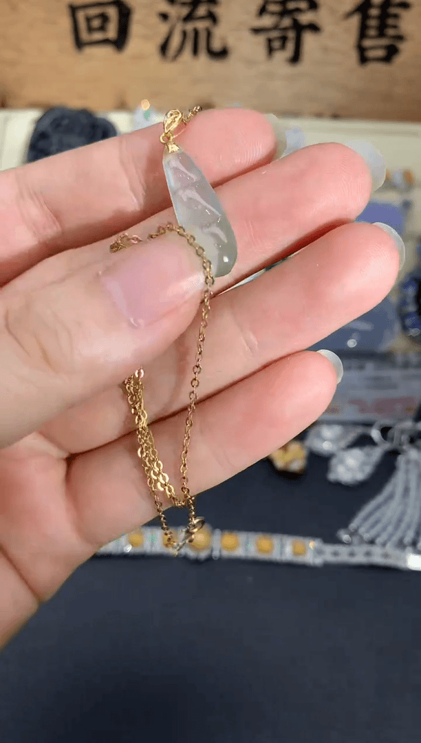 【闪购商品】翡翠颈饰18K金镶嵌284-多人