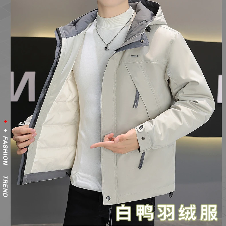 羽绒服男冬季短款2023年新款保暖棉袄时尚潮工装棉衣防风加厚外套