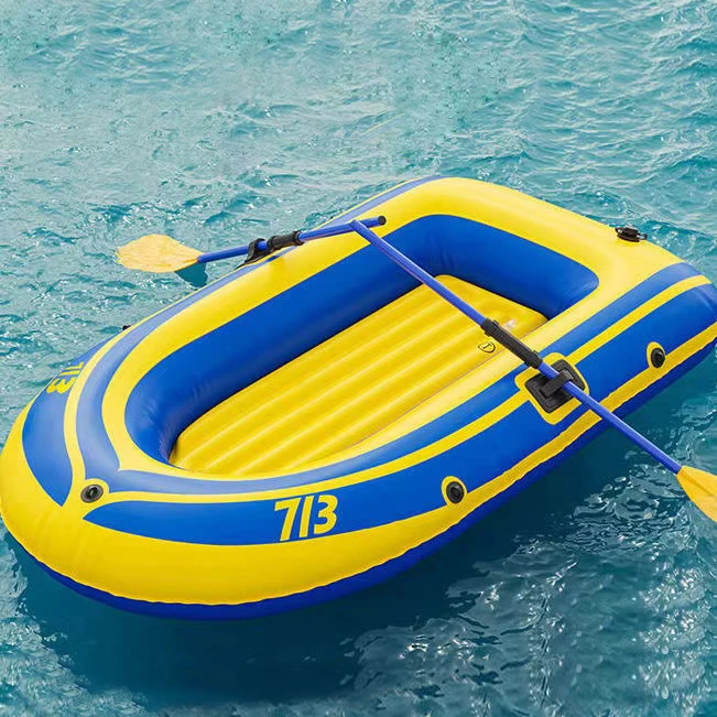 皮划艇充气船加厚冲锋舟气垫船耐磨1人捕鱼船橡皮艇简约钓鱼船