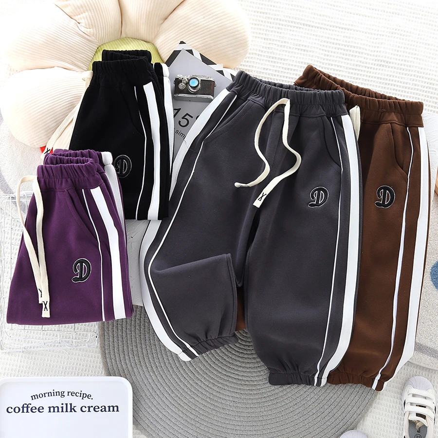 儿童裤子春季新款男女童运动宽松潮裤中大童洋气休闲卫裤春秋长裤