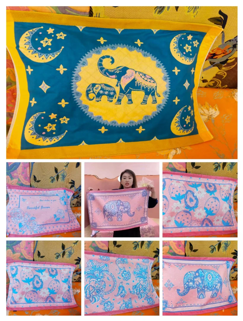 【不挑花枕巾】1直播间实物图为主，下单截图枕巾一对