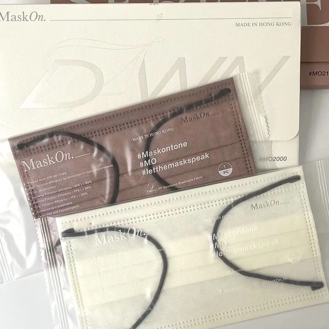 韩系奶油白色氛围感口罩ins高颜值新款个性时尚一次性防护口罩女