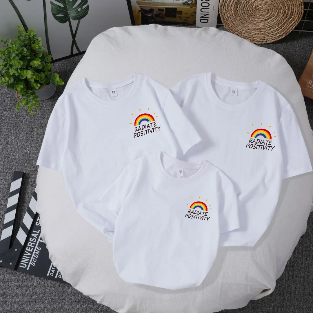 亲子装短袖t恤纯棉夏季大码一家三口半袖情侣母女装网红宽松潮流T