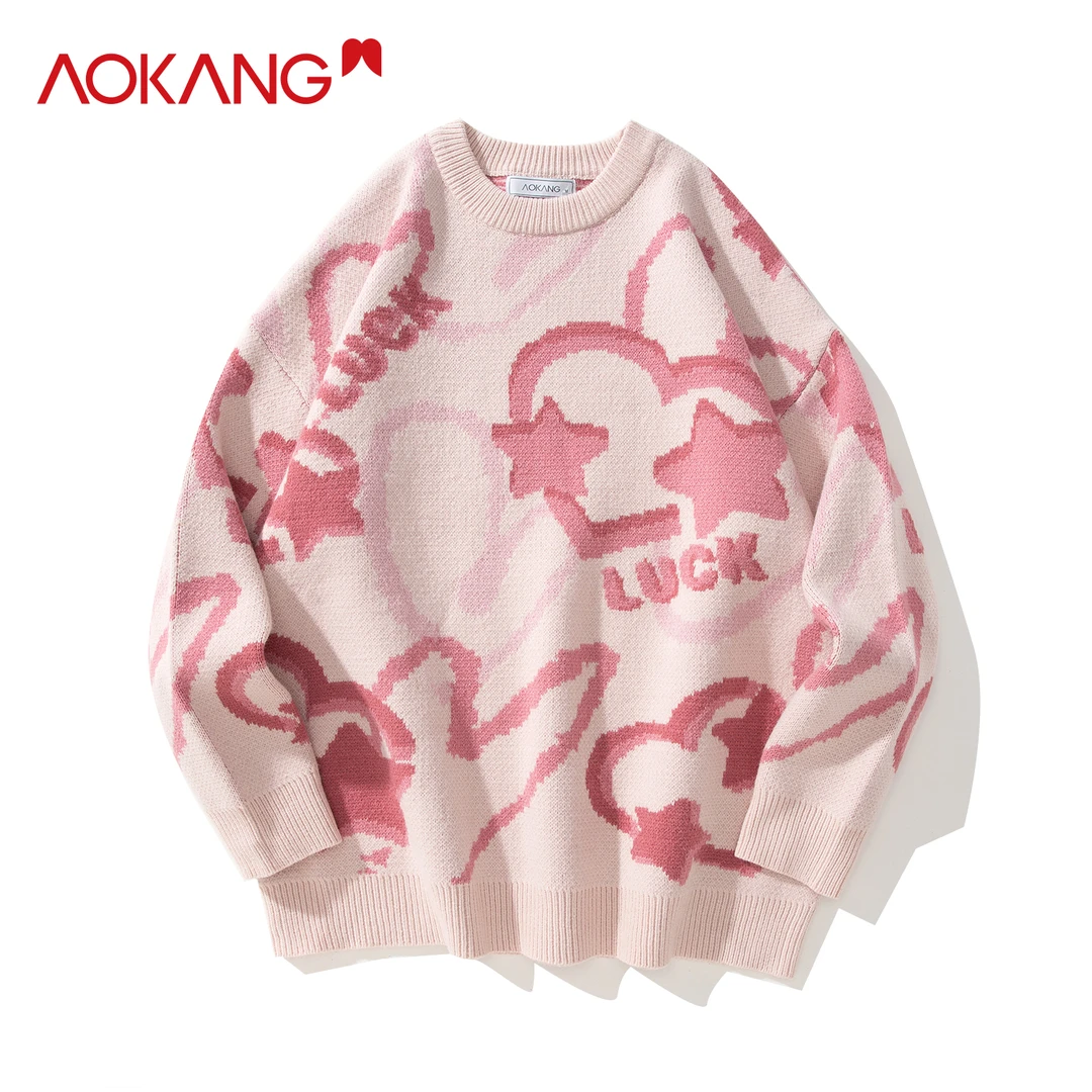 【Aokang】奥康情侣款时尚保暖毛衣AK92038