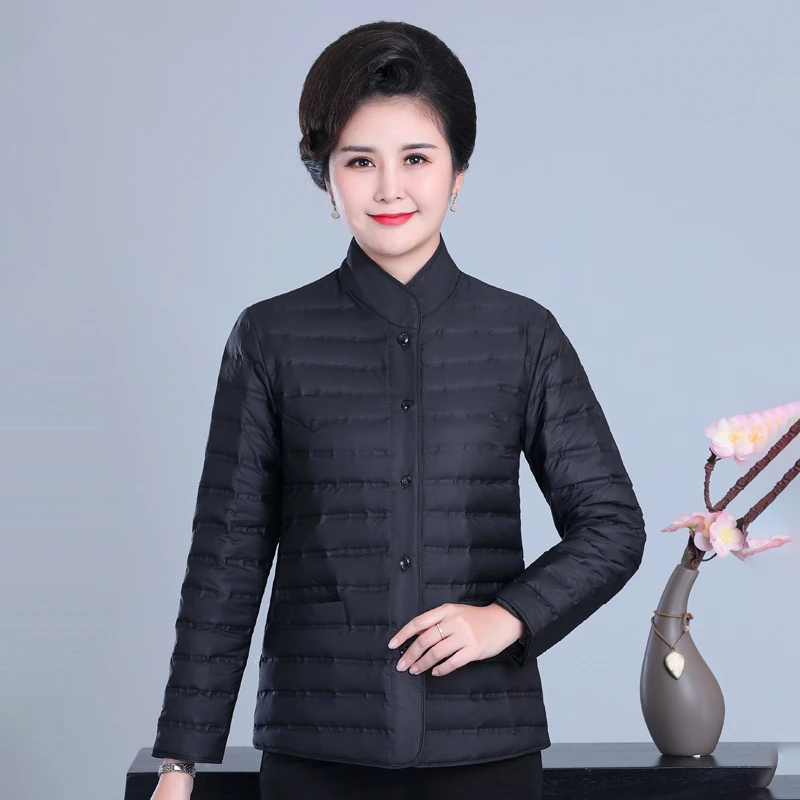 羽绒服内胆女士中老年妈妈装立领轻薄保暖厚款内穿秋冬新款羽绒衣