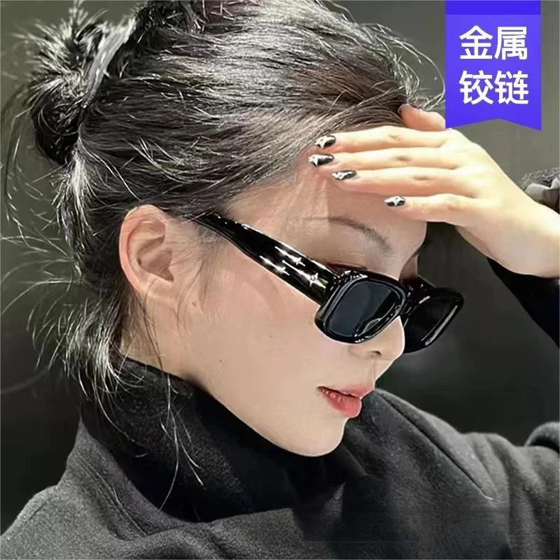 流星方形太阳镜防紫外线街拍新款时尚网红款眼镜男女个性防晒墨镜