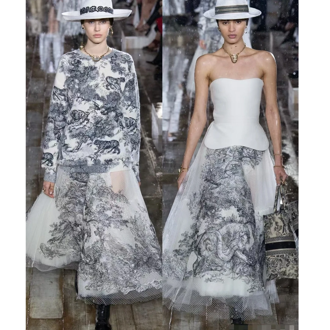 特价【微瑕染色】森林系列水墨活性印花水溶毛衣打底