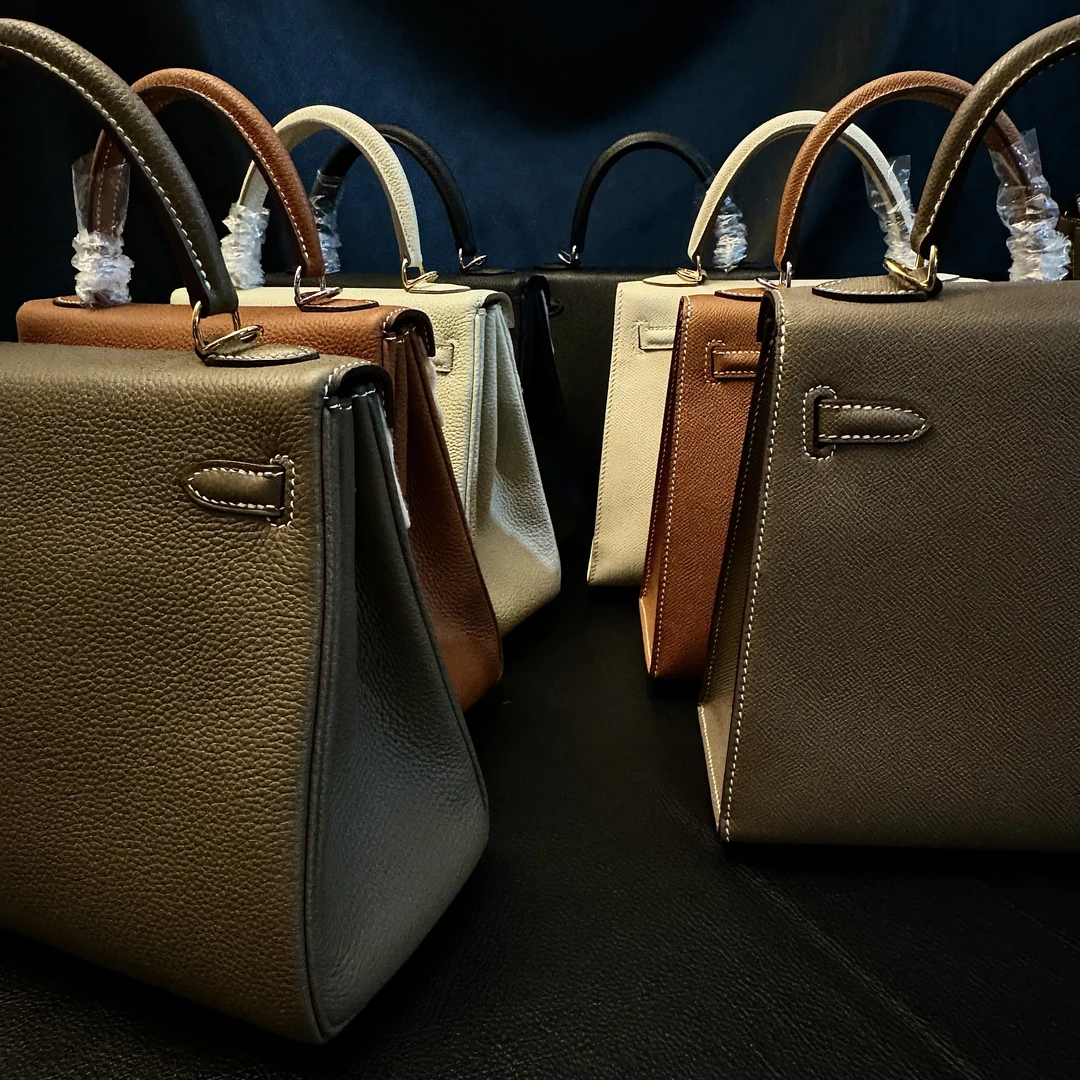 大马全手缝蜡线二代25尺寸法国haas厂ep牛皮手掌纹牛皮手提单肩