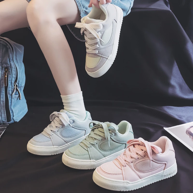 2024新款休闲风运动感帆布鞋百搭设计感时尚板鞋春秋款美拉德女鞋