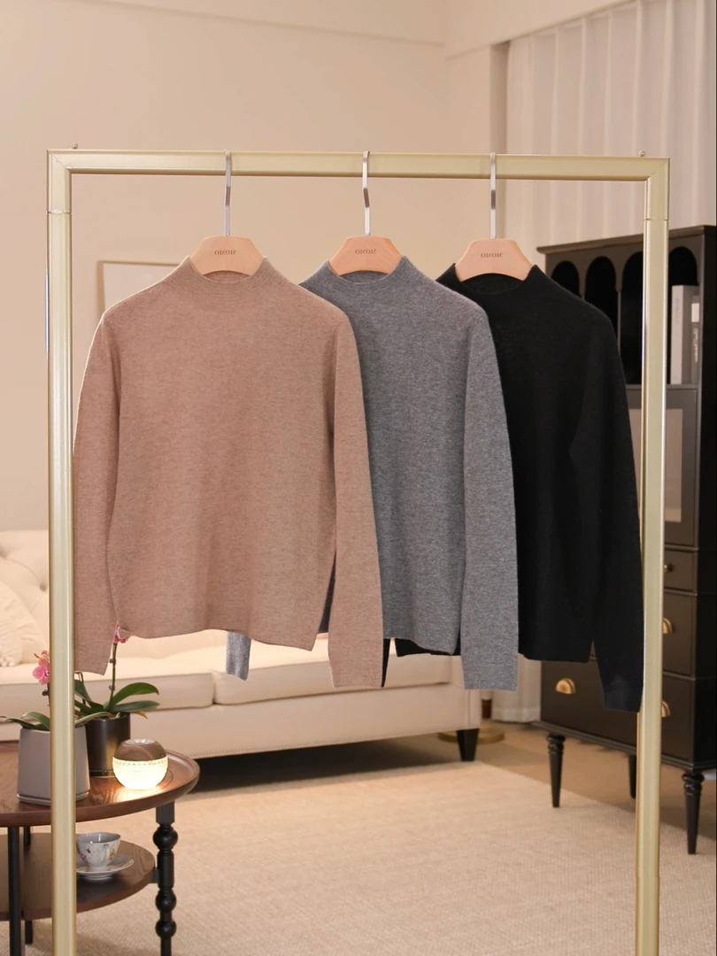 “ 银河 Milkyway ” 半高领 肌理感 银葱纱微细闪套头羊绒衫