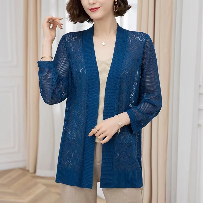 后姐推荐，2024高品质夏季百搭：缕空薄款防晒开衫显气质，8905＃