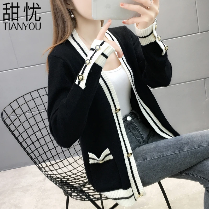 2025春秋季新款毛衣外套开衫女小香风披肩修身显瘦针织衫外搭上衣