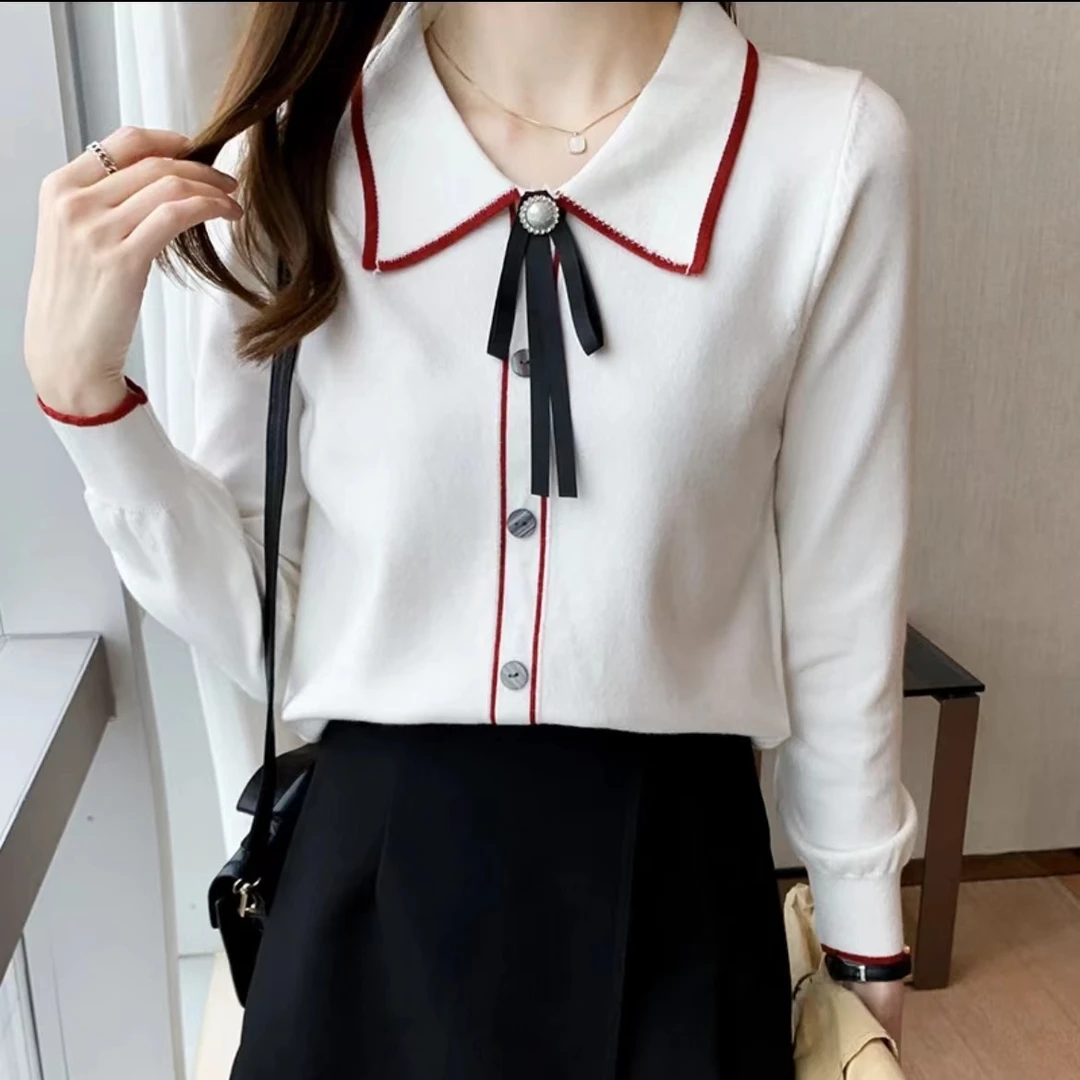 春季时尚女装针织衫休闲短袖百搭潮流宽松韩版薄款显瘦v领845