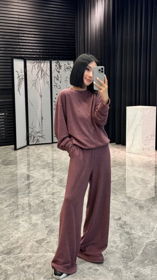 【妙妙精选】HUANGNAJI闲暇时光-秋冬简约休闲宽松家居服套装1099