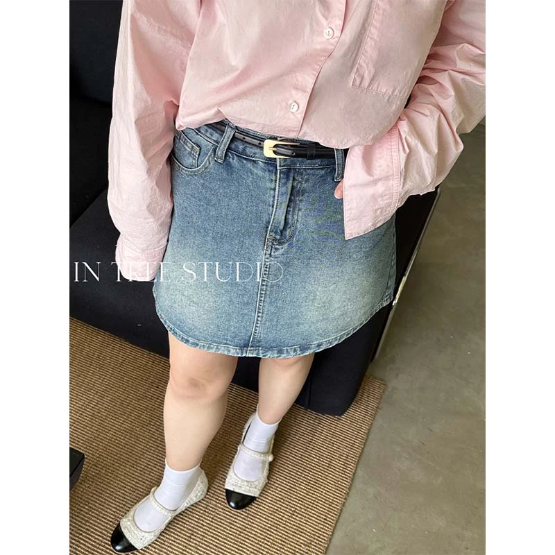 In Tree张桶桶 QC【辣妹半裙】斜边牛仔a字半裙夏季半身裙 ZXP0615