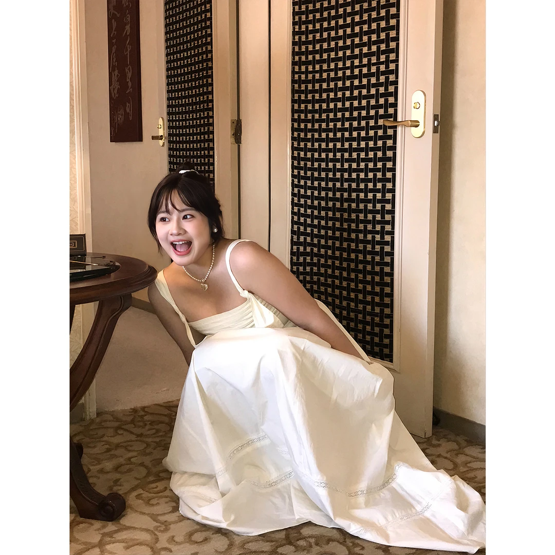 张桶桶QC【似德蒙落日一般】吊带连衣裙度假风春夏百搭ZXL01255