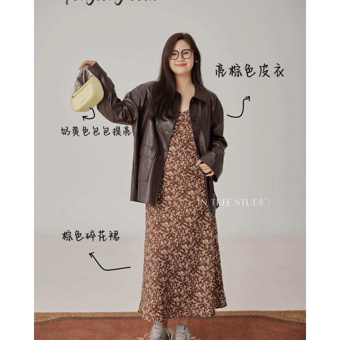 张桶桶QC【曼城旧事】翻领皮衣 ZX001050