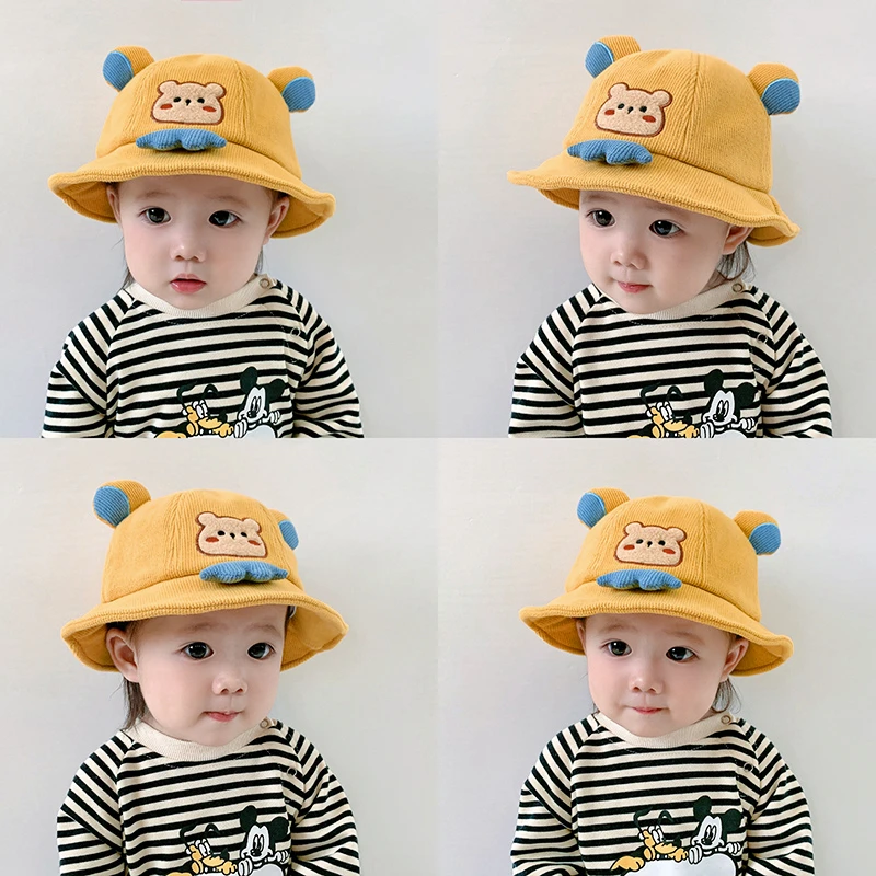 宝宝帽子春秋款婴儿帽秋天渔夫帽男童女童儿童可爱超萌秋冬季盆帽