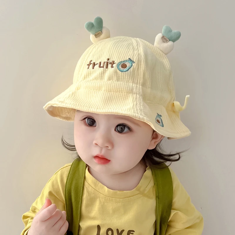 婴儿帽子春秋季新款可爱超萌渔夫帽秋冬款男孩女孩婴幼儿保暖盆帽