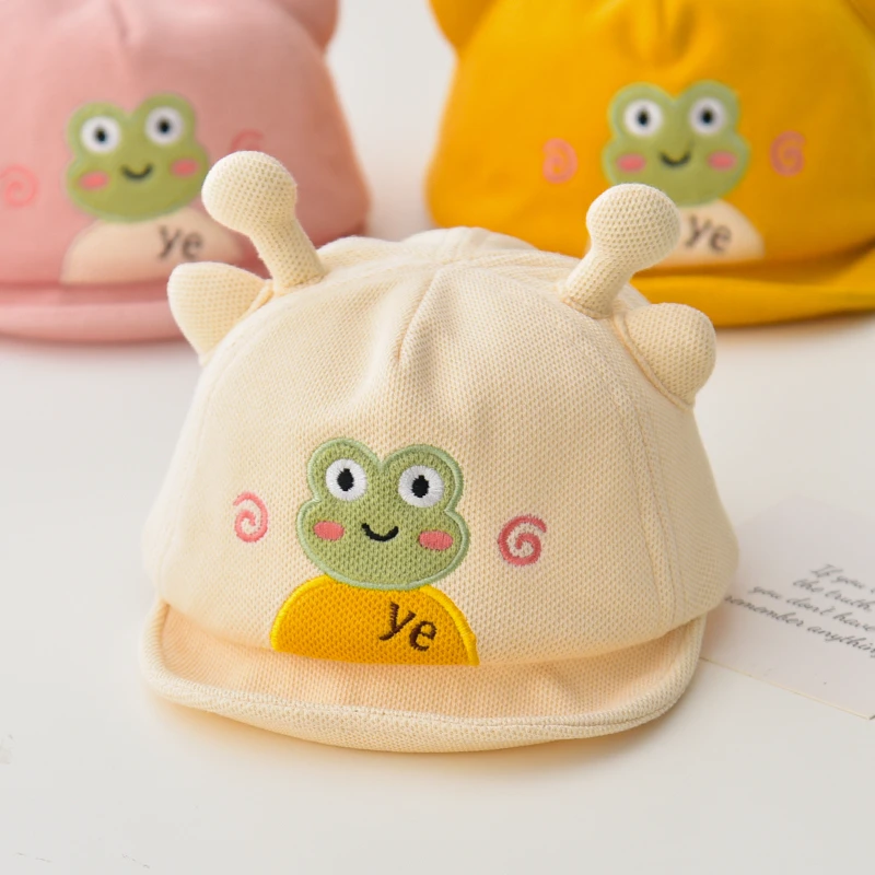 宝宝帽子春秋季新款鸭舌帽小青蛙男女宝宝儿童棒球帽男女孩太阳帽