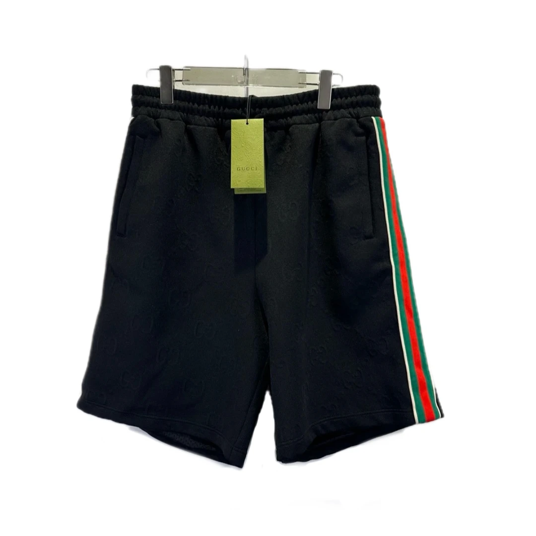 Gucci红绿条纹双g满印短裤/L码/全新