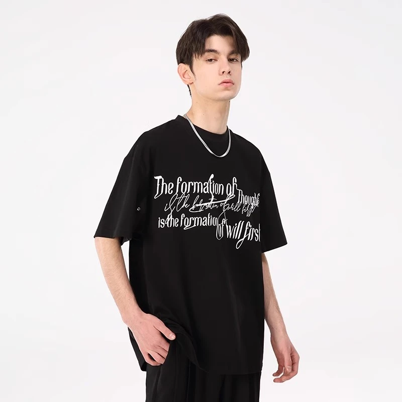 PASET清仓·男女同款潮牌休闲百搭短袖t恤美式情侣半袖宽松