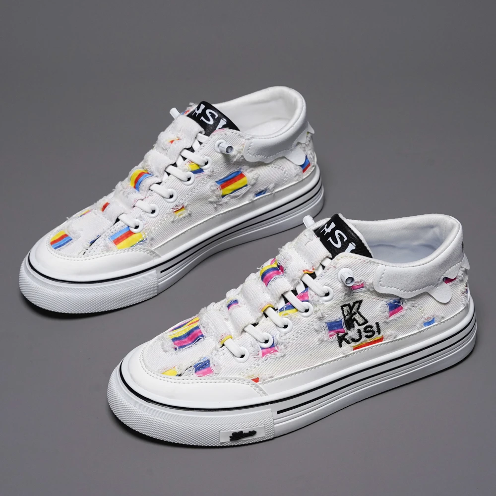 康巨斯女鞋新款百搭帆布鞋球鞋春秋季休闲板鞋情侣小黑鞋厚底布鞋