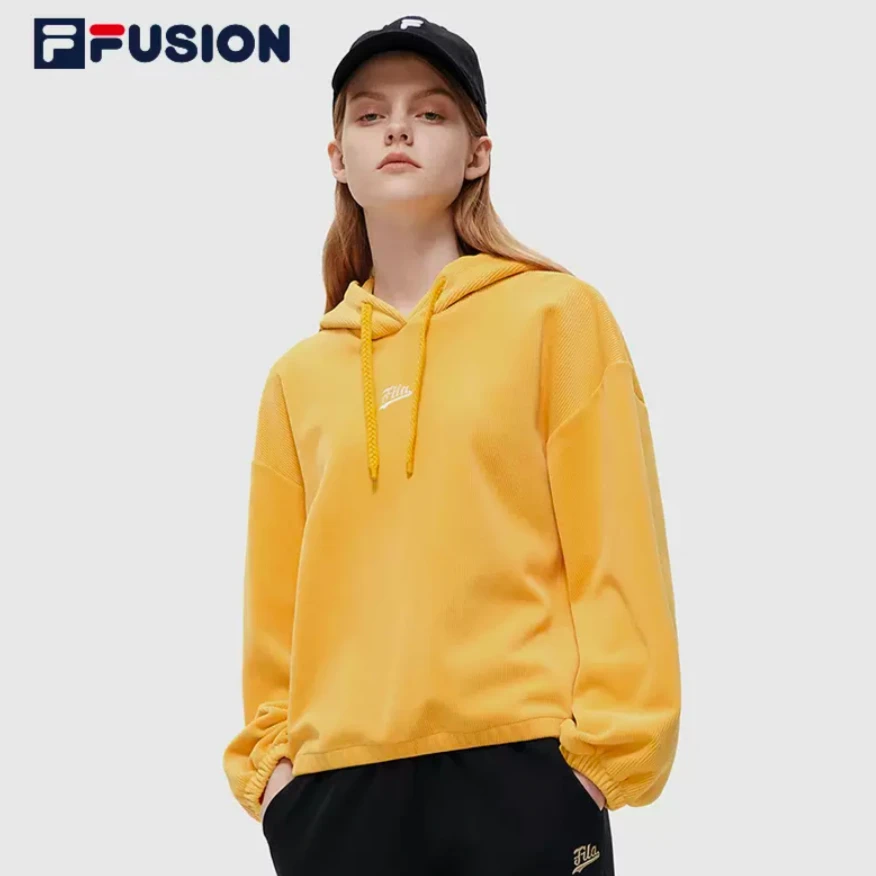 FILA FUSION斐乐潮女子卫衣2023春季新款时尚宽松连帽T11W312206