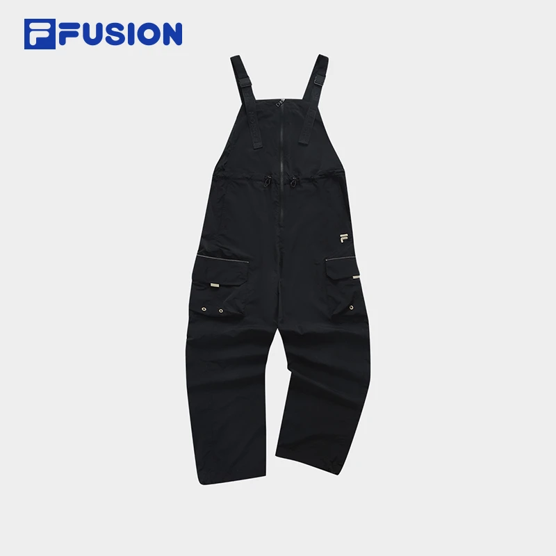 Fila/斐乐FUSION潮牌背带裤百搭个性运动工装束脚长裤T11W326305F