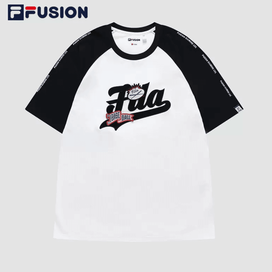 【秋冬上新】FILA FUSION斐乐潮牌情侣短袖T恤宽松圆领T11M326104