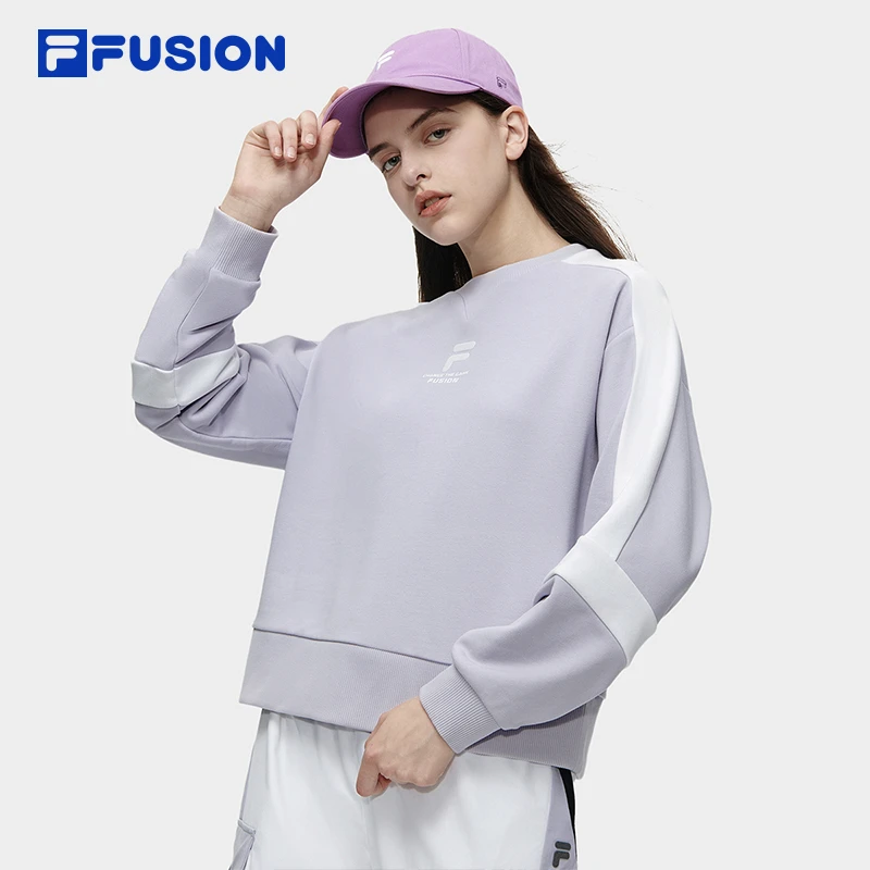 FILA斐乐正品女装秋季时尚百搭圆领运动休闲针织套头衫T11W341209