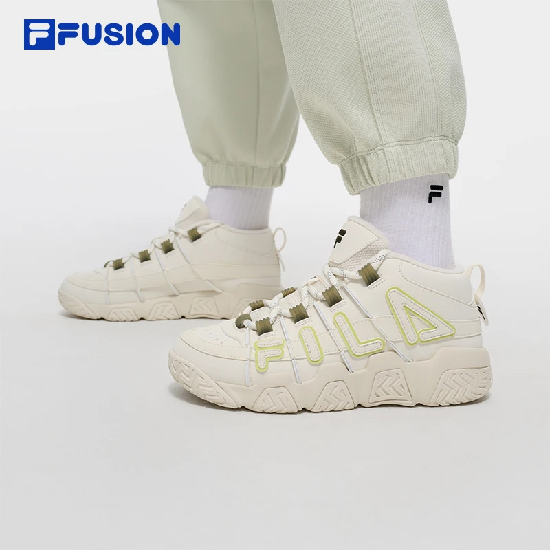 FILA斐乐正品女款时尚潮流休闲舒适百搭情侣复古篮球鞋T12W443221