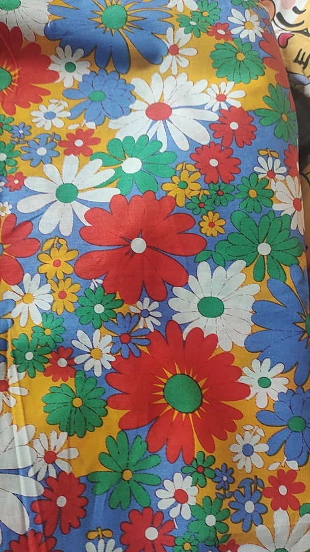 2米包邮平纹棉布印花面料柔软舒适单层不透服装童装面料