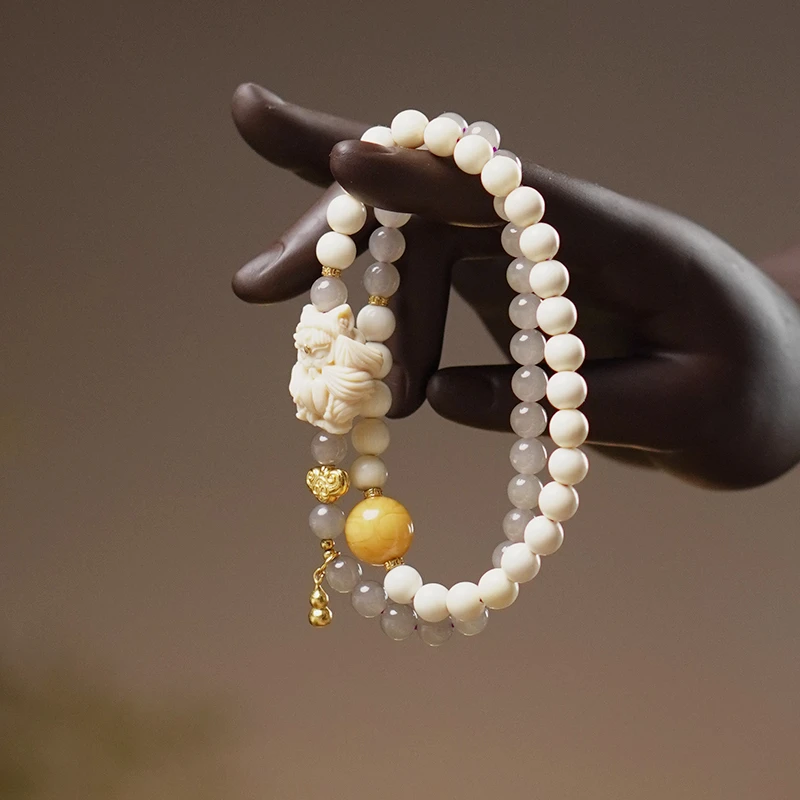 【白浅】猛犸牙九尾原创设计双圈手串