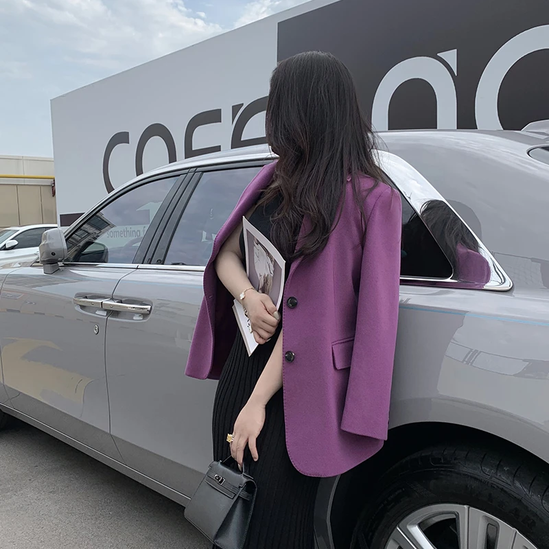 【柏林纪事】秋季新款羊毛呢百搭职业小西装外套大衣女V23DA8169