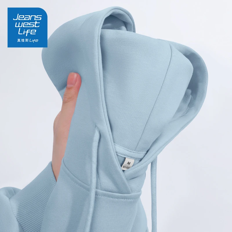 真维斯无界春秋款连帽卫衣女款2025新款今年流行漂亮上衣秋季外套
