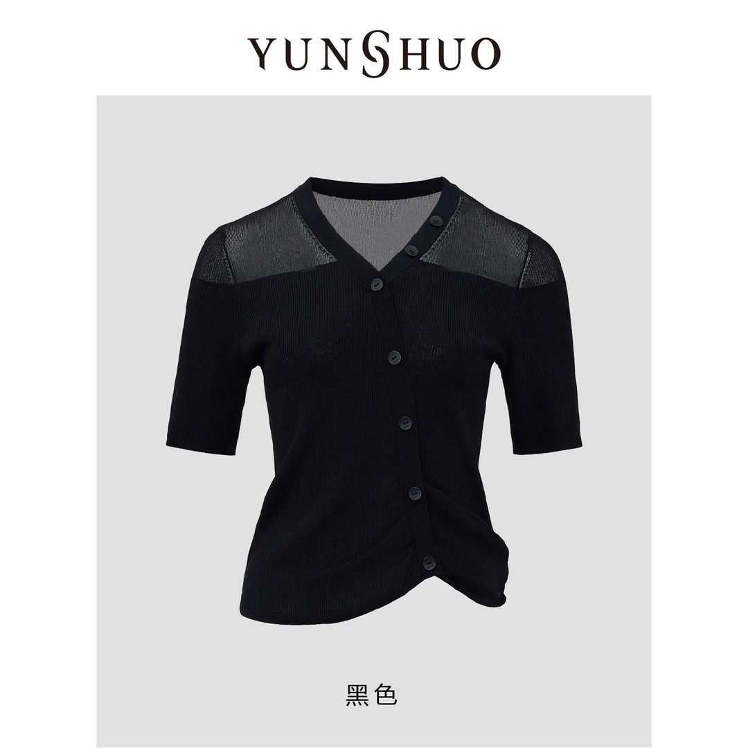 YUNHSUO　新款时尚V领百搭套头毛衫   735170