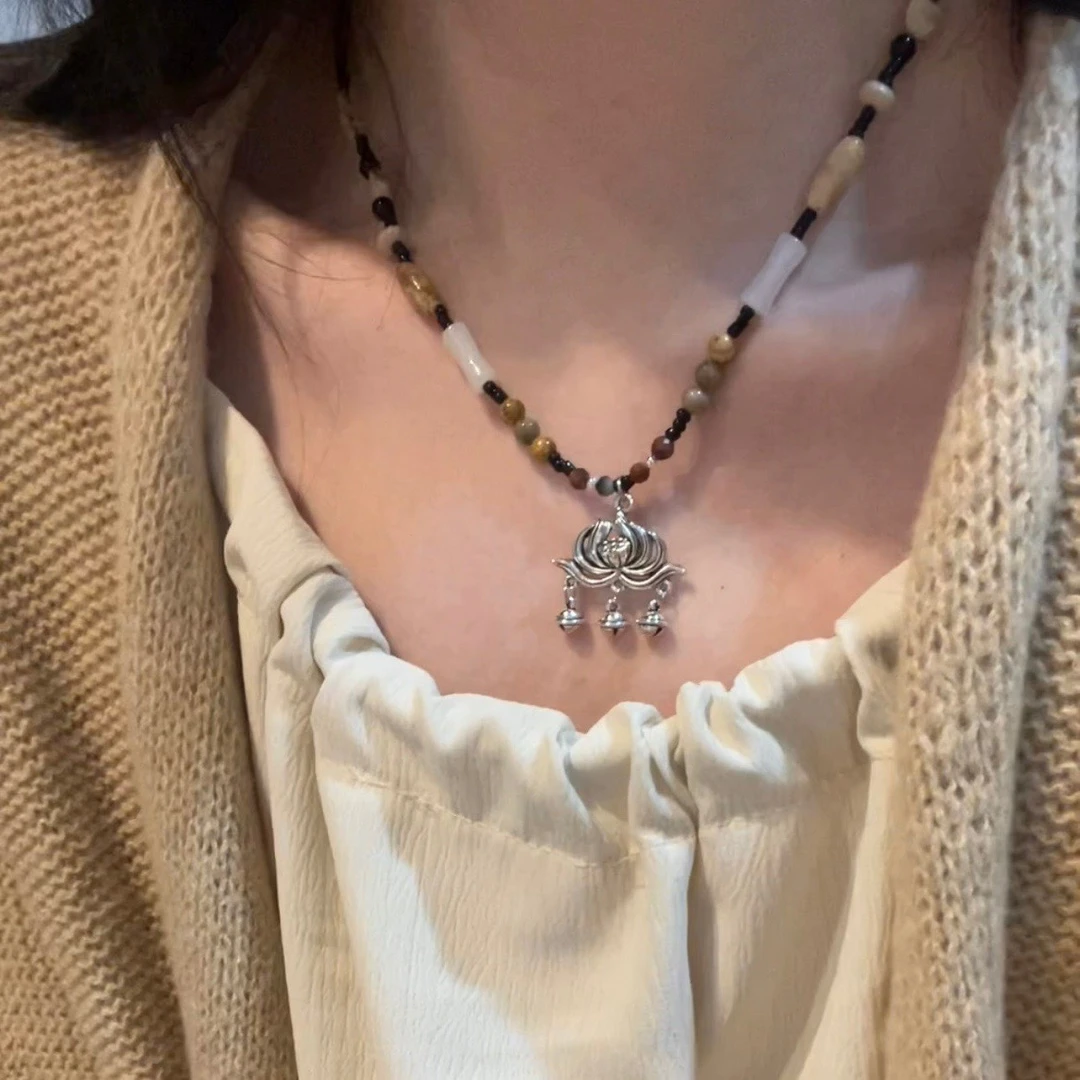 Kvdifala/卡帝法拉 合金项链 2517手工时尚百搭莲花民族风项链