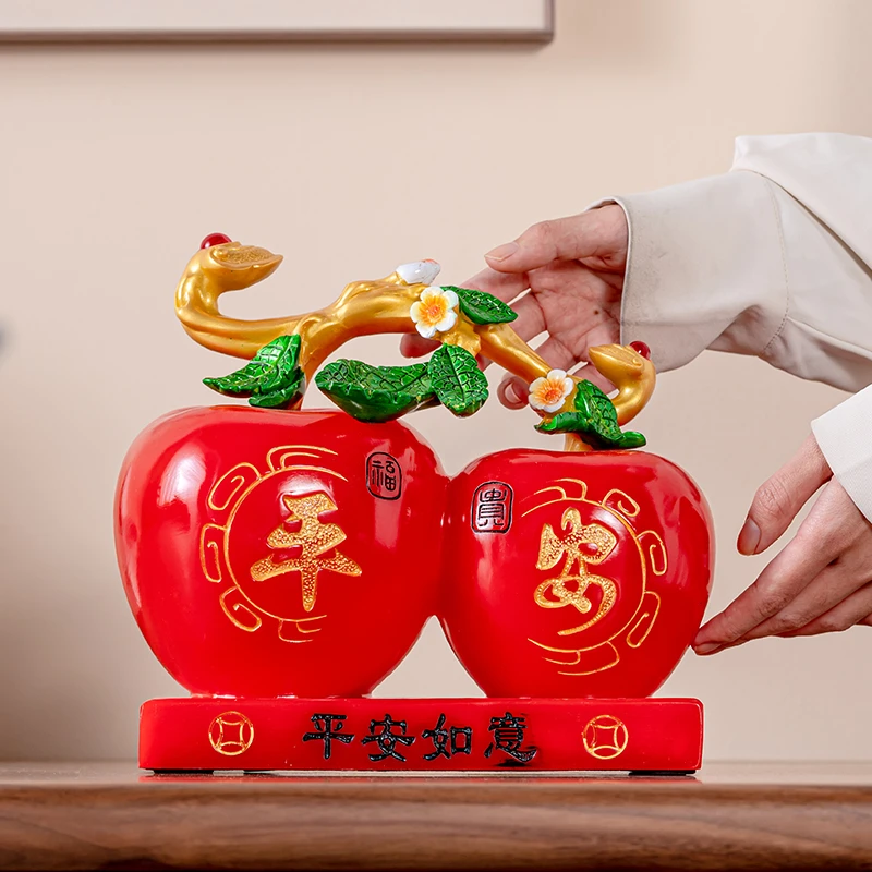 富贵平安苹果摆件简约现代创意储钱罐装饰客厅酒柜电视柜乔迁礼品