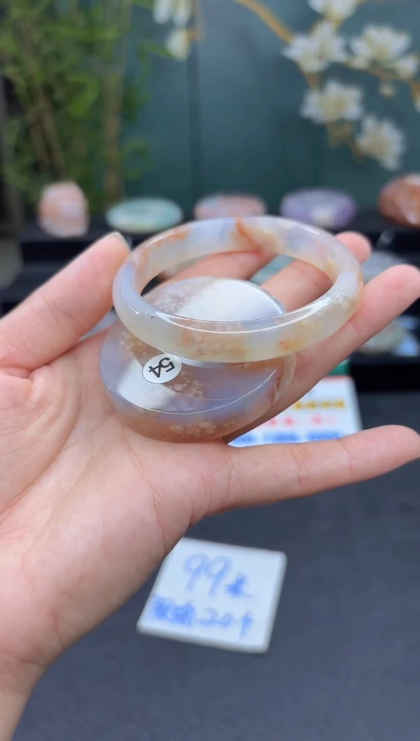 【闪购商品】石英质玉手镯未镶嵌C31（54圈赠送镯心）
