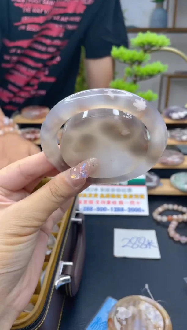 【闪购商品】石英质玉手镯未镶嵌A2191(60圈赠送镯心)